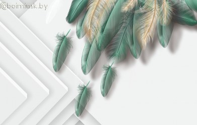 Фотообои De-Art Перья 3Д